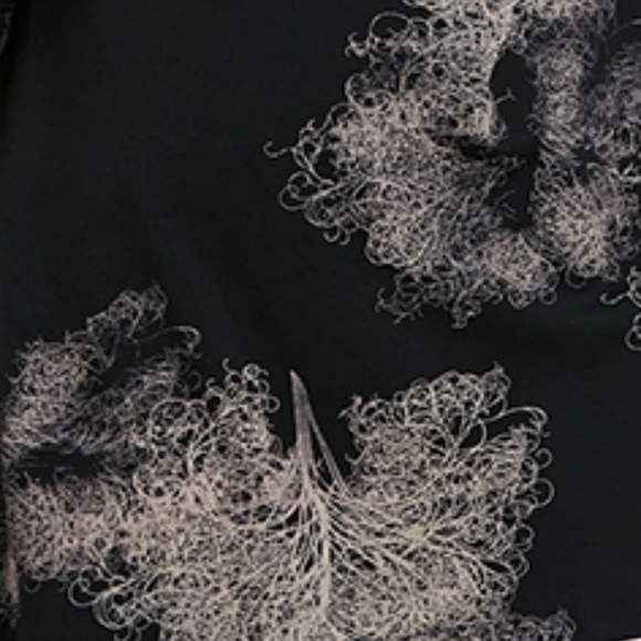 Plus Size Cowl Neck Printed Black Midi Dress - Picture 5 of 8